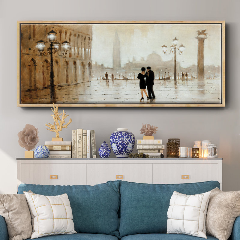 Night Out- Framed Canvas, 20" H x 50" W