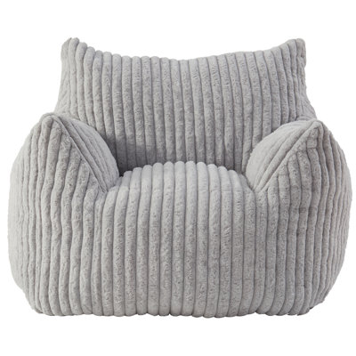 Plush Corduroy Compression Bean Bag Chair with Memory Foam, living room bedroom Lazy Floor Sofa