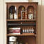Vitrines en bois massif brun noisette