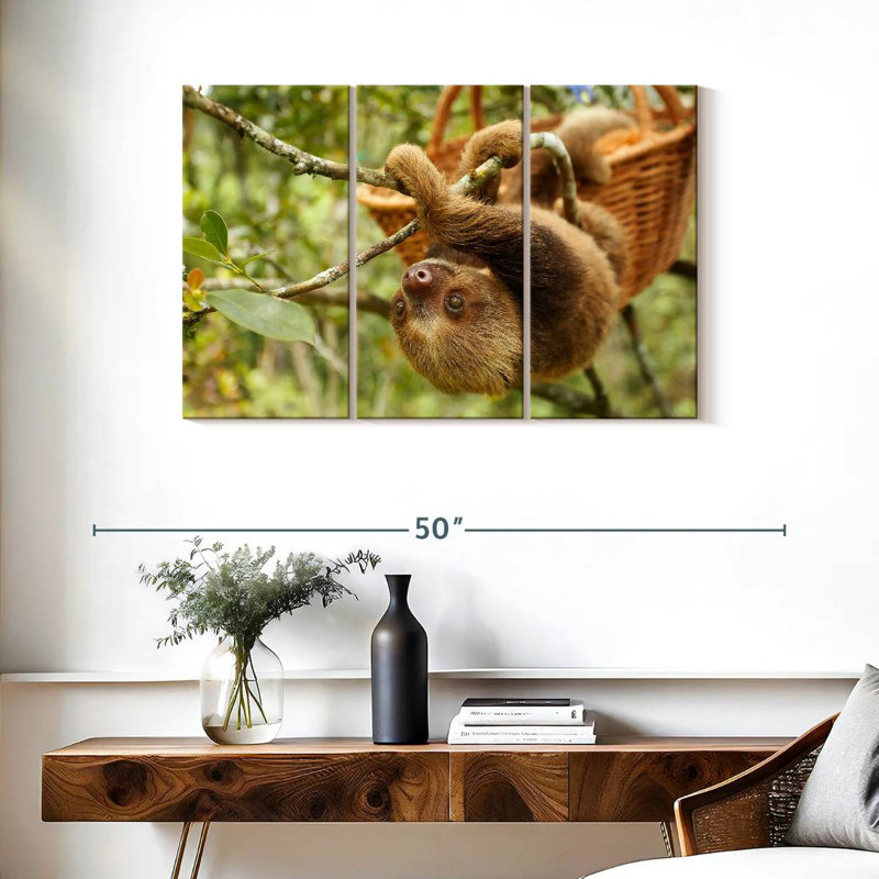 Brampt Sloth On A Tree, 24" H x 38" W