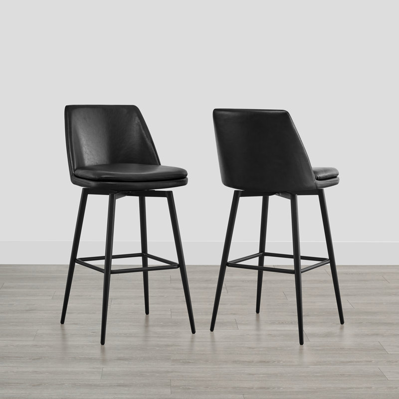 Tabouret Betzalel, Tabouret de bar (siège d’une hauteur de 30 po), Noir