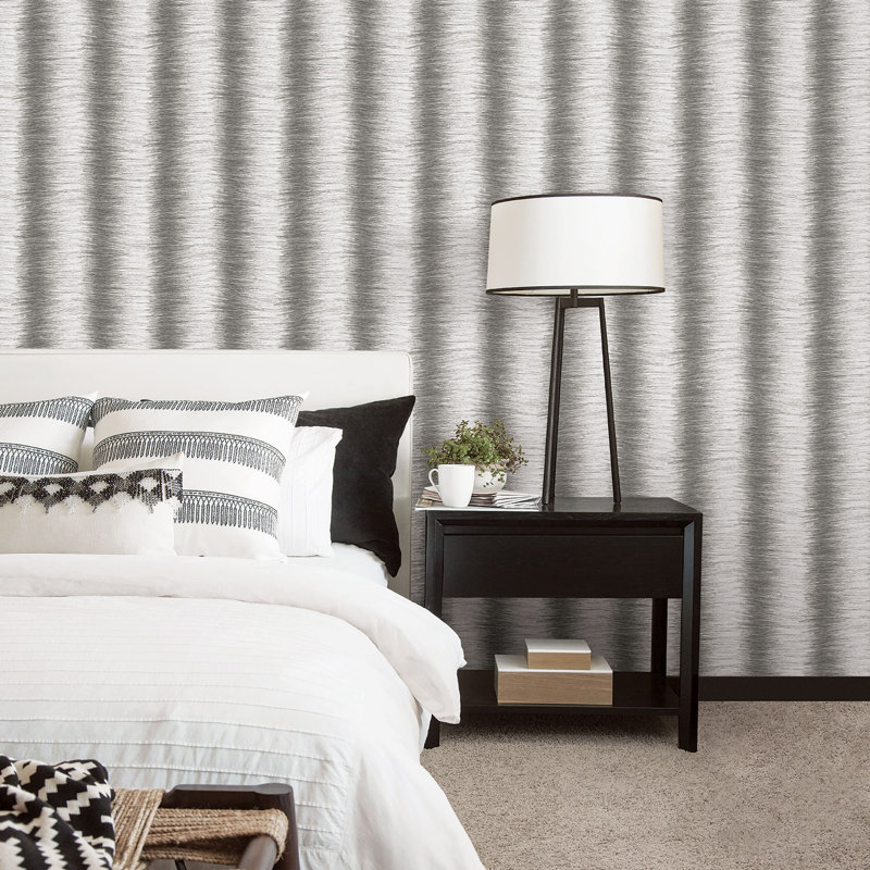 Zayne 10m x 53cm Matte Wallpaper Roll, Grey