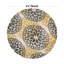 Tapis à motif floral jaune / gris foncé / ivoire-265776714
