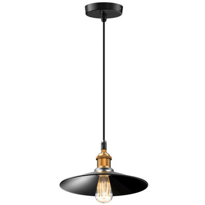 Industrial Style Matte Black Pendant Light Fixture