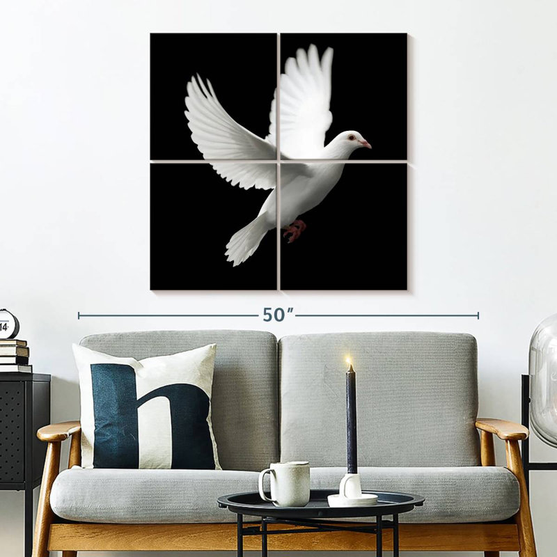 Brampt White Dove, 32" H x 32" W