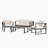 4 PC CHAT SET FINISH WITH BEIGE CUSHION