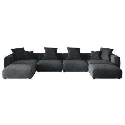 Nikodemos Upholstered Boneless U-Shaped Sectional Symmetrical