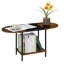Double-Layer Retro Brown Industrial Style Tea Table