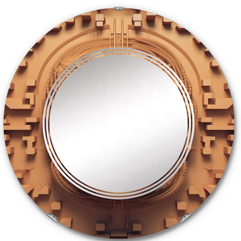 Flourmoy - Miroir mural moderne rond, 24 po x 24 po