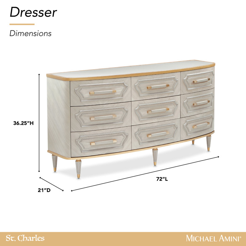 St. Charles Dresser - Dove Gray