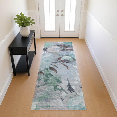 Tapis floral intérieur / extérieur lavable à la machine Jenning ACN2264