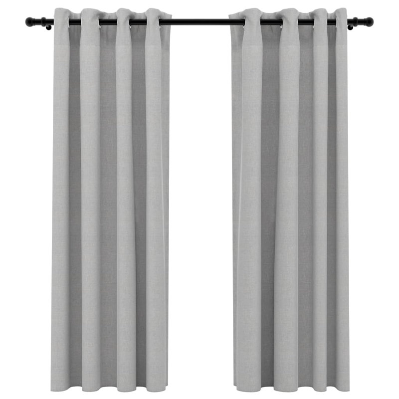 Chaarvi Blackout Curtain, 140cm Width x 175cm Drop, Grey