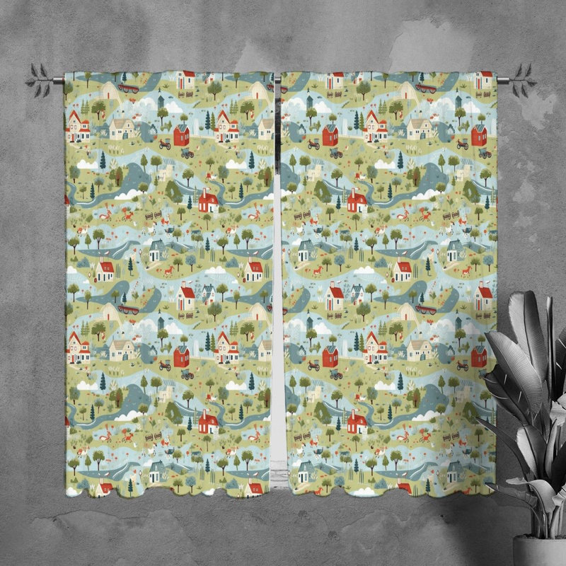 Tiffinay Polyester Room Darkening Curtain Pair, L 40 po x L 61 po