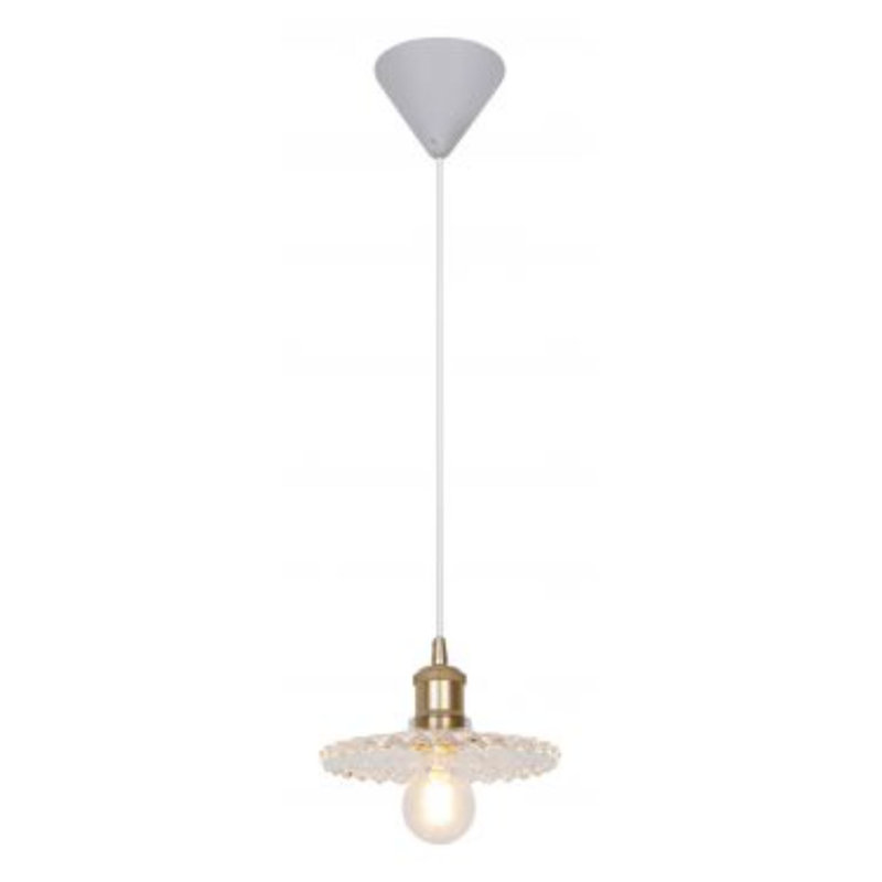 1 - Light Clear Cone Pendant, White