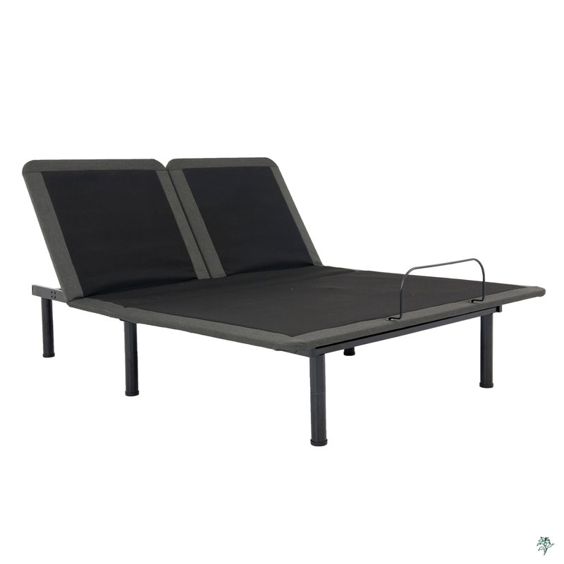 Matelas hybride en mousse viscoélastique 12 pouces et base réglable, Mousse à mémoire de forme bleue, Grand lit