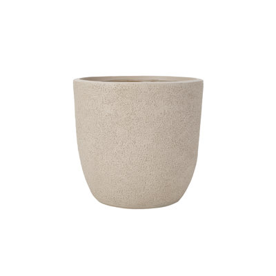 Pot à fleurs en oxyde de magnésium texturé léger U_Style, beige et jaune