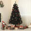 Arbre de Noël artificiel de 6 pi de hauteur, arbre de Noël non éclairé avec 1000 pointes de branches, ouverture automatique, base en acier, décoration des Fêtes pour le bureau personnel