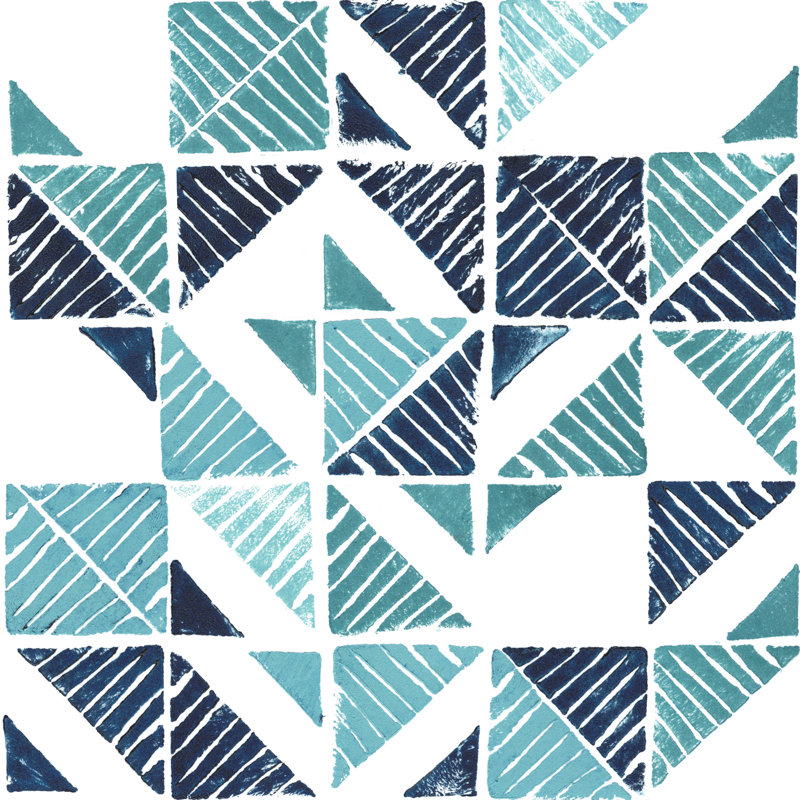 Beryl Block Print II by Grace Popp - Wrapped Canvas Painting, 30cm H x 30cm W x 3.8cm D