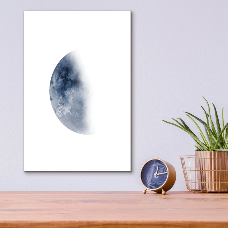 «Moon Waning No. 2» par Brandon Wong, art mural en verre acrylique, 12 po x 16 po