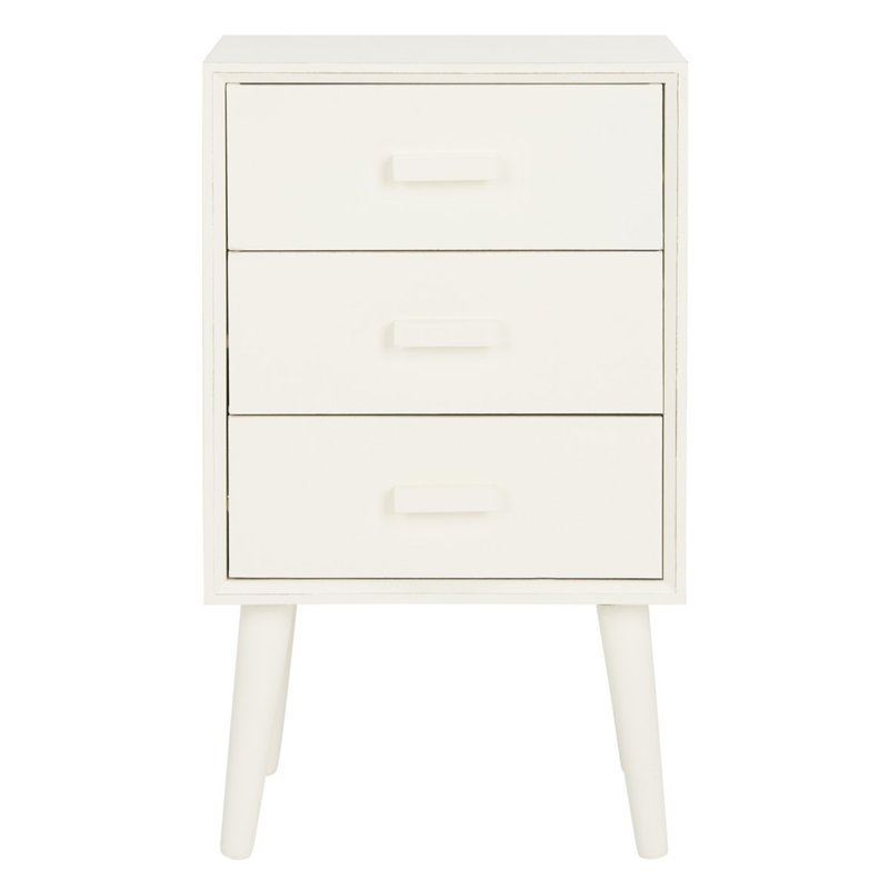 Élégante commode d'appoint Coulanges, Blanc rétro