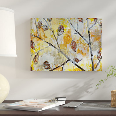 «Wind Tossed Autumn Leaves» par Norman Wyatt J.r - reproduction d'art sur toile tendue