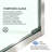DAQING Modern 60"W x 60"H Brushed Nickel Premium Aluminum Frame Double Sliding Framed Shower Door | 1/4"(6mm) Explosion Proof Tempered Glass with Safety Film, Heavy Duty Stainless Steel Handle-126147779-126147777