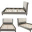 Lit plateforme tapissier double pleine grandeur-1454556481