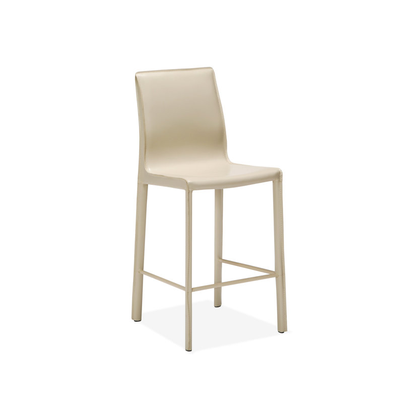 Jada Upholstered Stool with Metal Frame, Sand, Counter Stool (26" Seat Height)