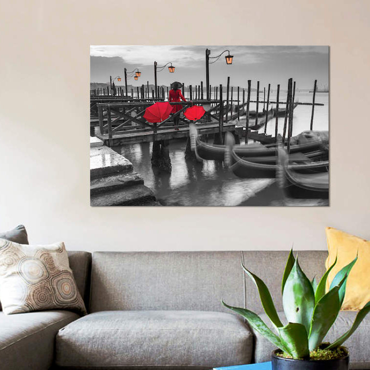«Venice III», impression sur toile, H 26 po x l 40 po x P 1,5 po, Toile tendue, Pas de tapis