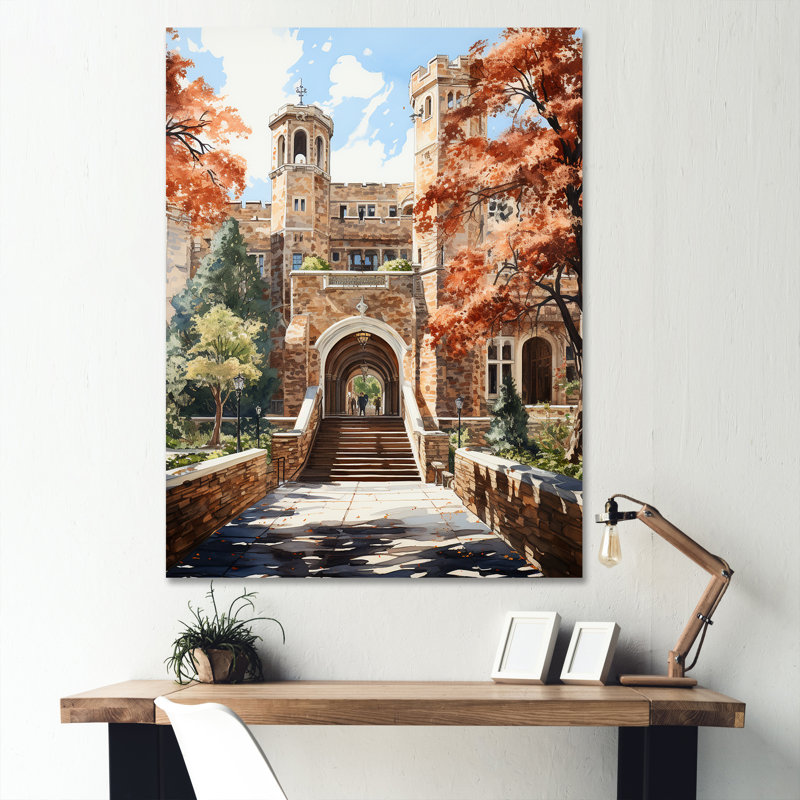 Université Crumlin Stanford extrêmement détaillée I, H 32 po x l 16 po x P 1 po, Toile tendue