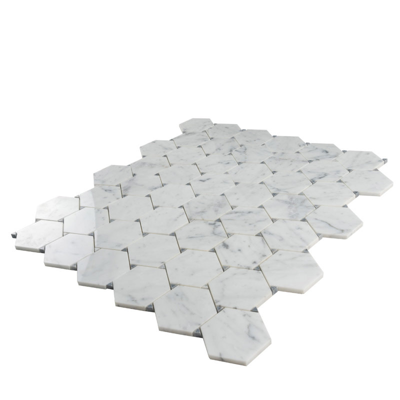 10.9" x 12.5" Marble Mosaic Tile