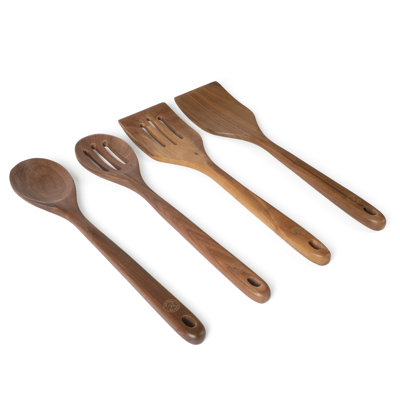 Ensemble d'outils de cuisine en bois 4 pièces Martha Stewart Bainford - Olive