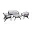 Chaises de patio moderne, bois d'eucalyptus et corde, sièges d'extérieur