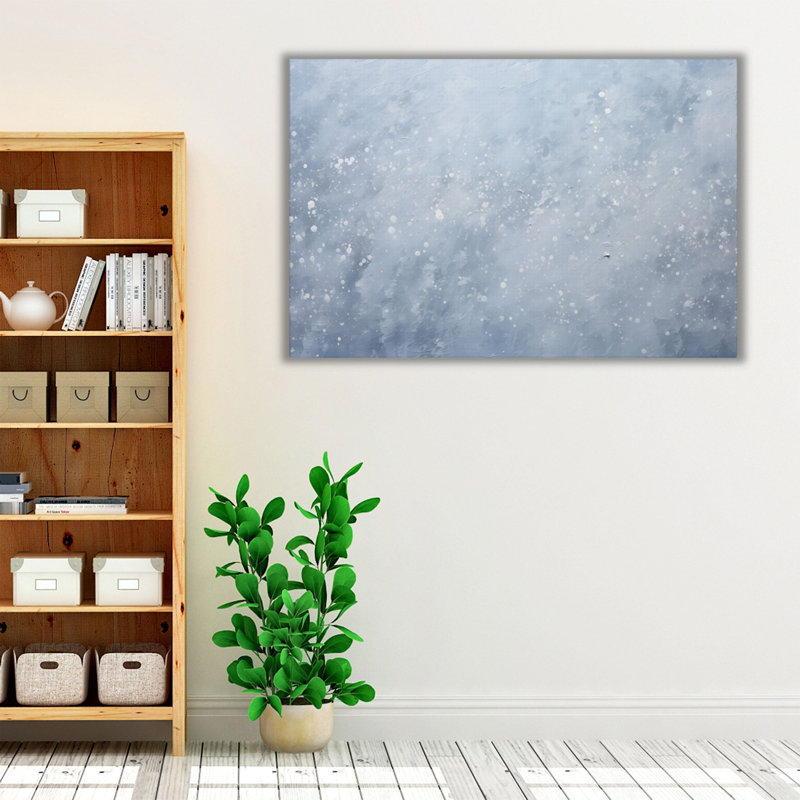 Glacial Opaline Frost 2, art mural, Toile avec cadre blanc, H 32 po x l 48 po x P 1,25 po