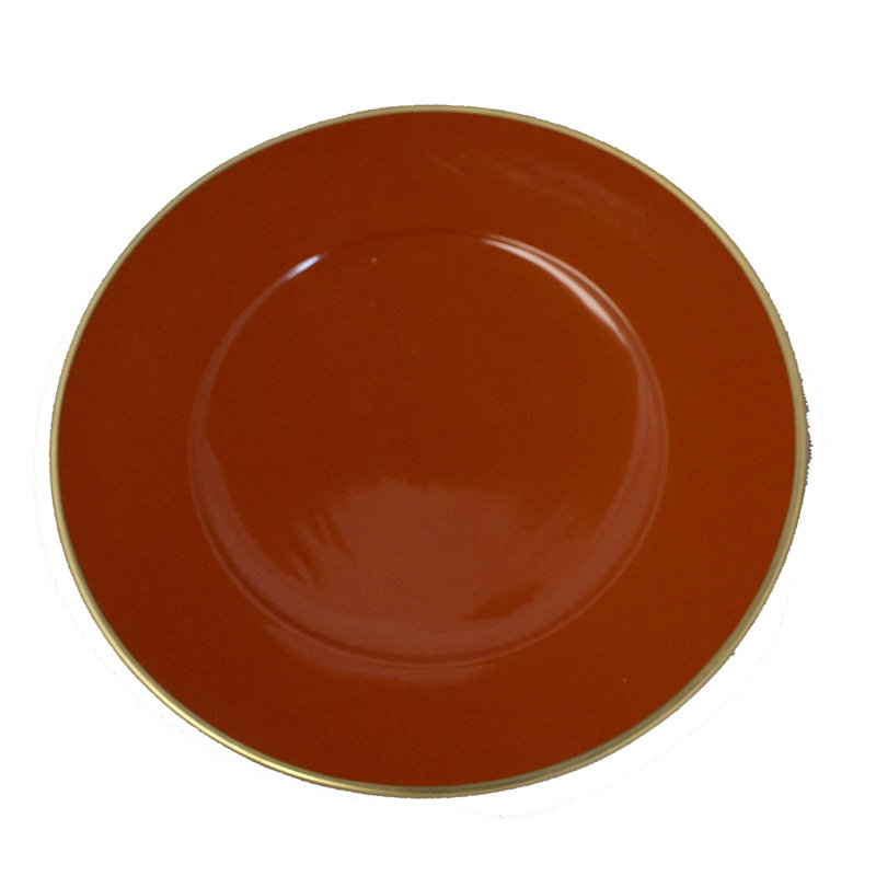 Porcelain China Charger, Blood Orange