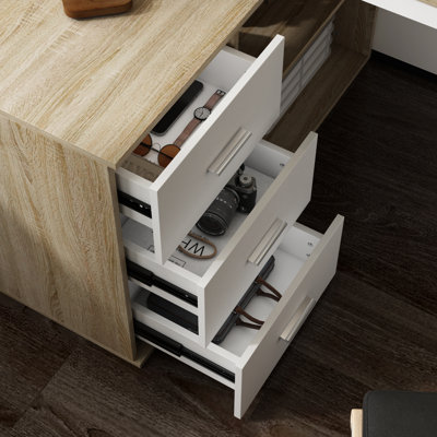 Bansri Commercial Use 145Cm W L-shaped Computer Desk