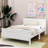 Wood Platform Bed with Headboard and Footboard-217438864-217438867