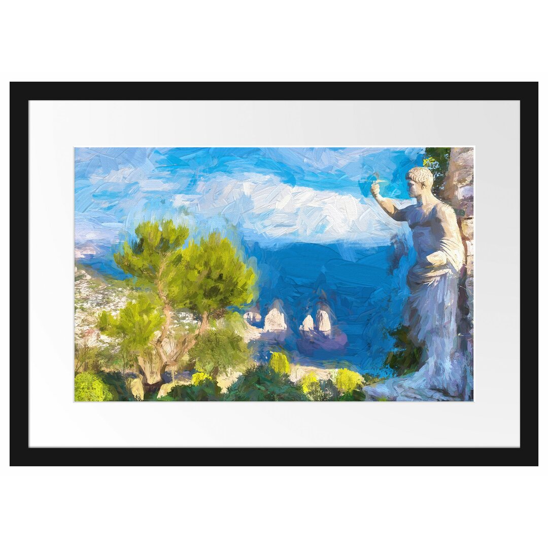 Gerahmtes Poster Insel Capri in Italien