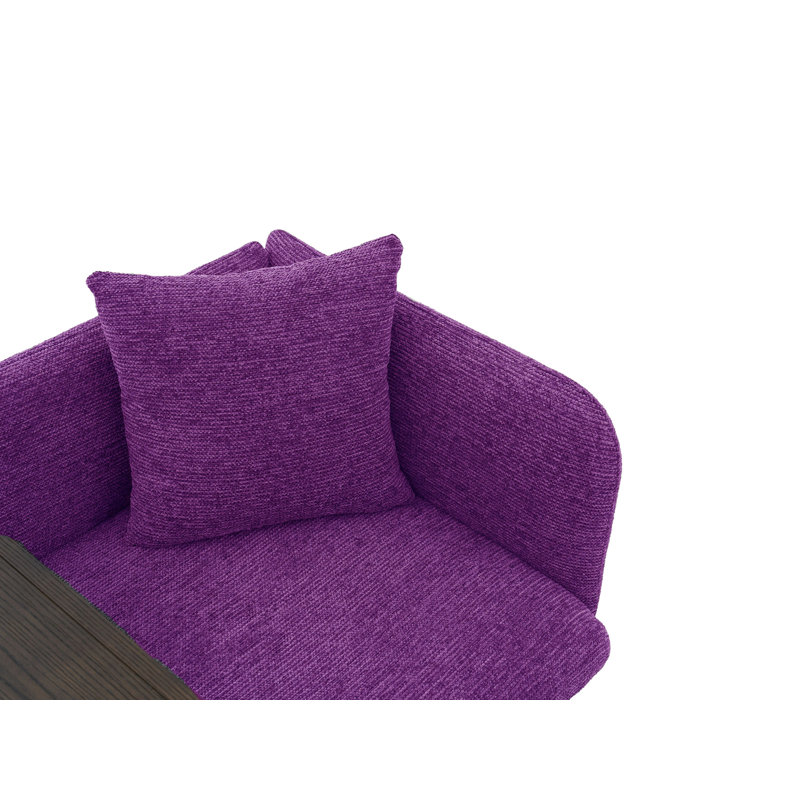 Chaise de loisir rembourrée avec tablette, Mauve