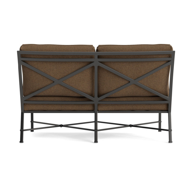 Venetian Outdoor 2 - Seat Loveseat, Fusion Moccasian, Textured Pewter