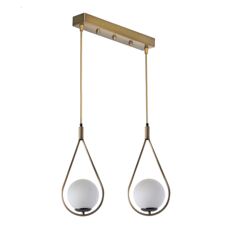 Barclay 2 - Light Kitchen Island Pendant, Gold, White