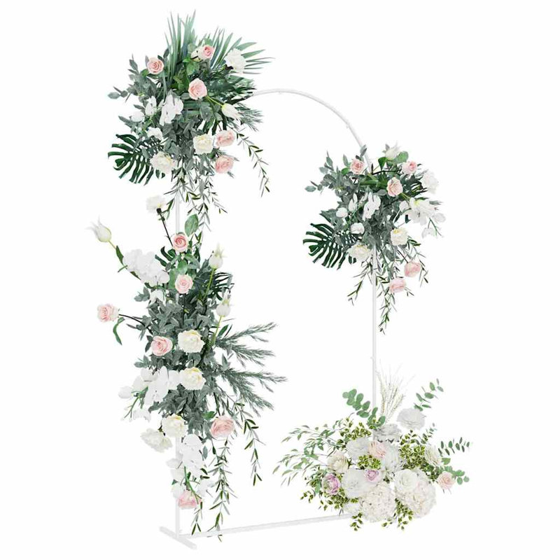 100cm W x 39cm D Steel Arbour, White