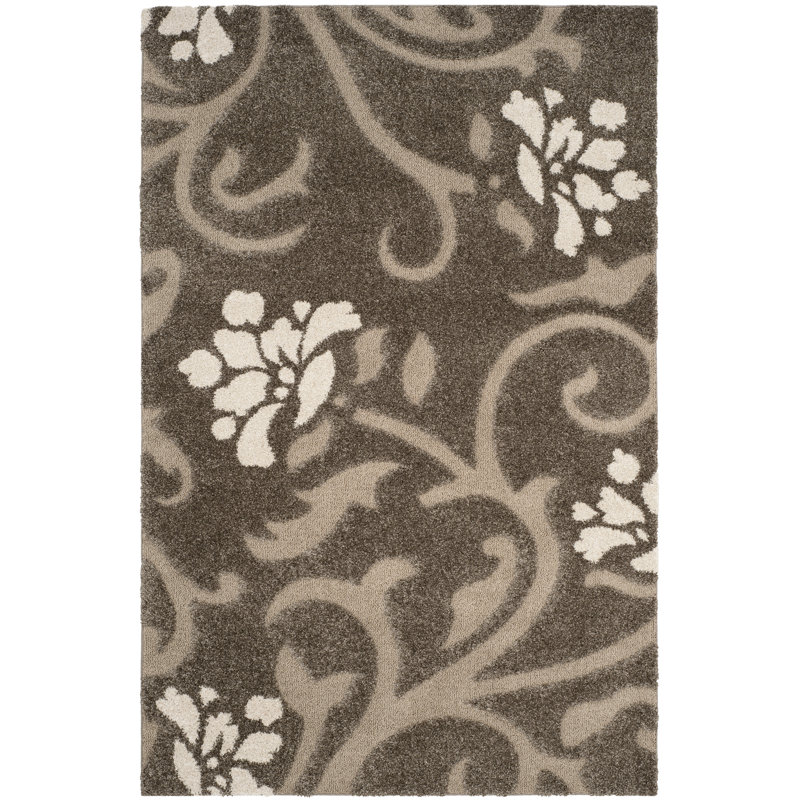Tapis performance à poil long à motif floral Caniesha, Rectangle 2 pi 3 po x 4 pi