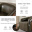 Fauteuil demi-tonneau pivotant en cuir véritable-784534206