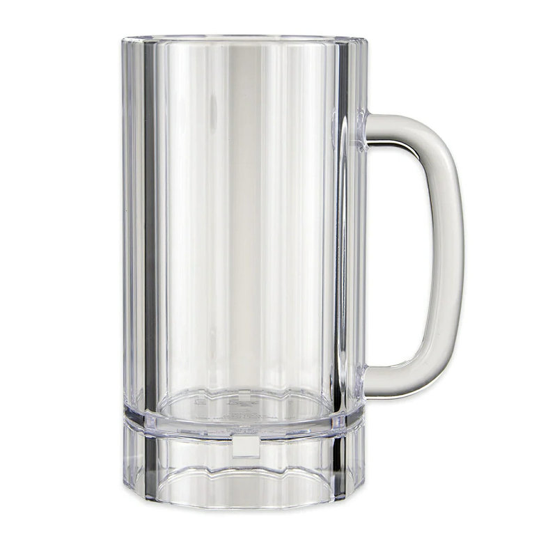 GET Chope à bière en plastique incassable, 20 oz, polycarbonate, 00087-PC-CL (ensemble de 12), Verre à vin sans pied