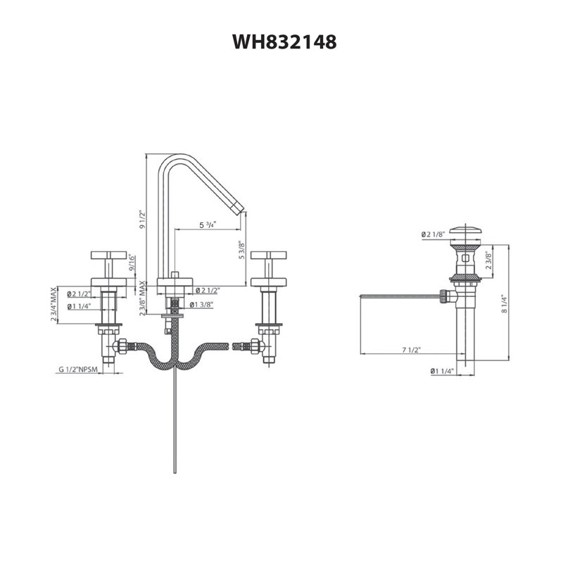 Metrohaus 2-handle Bathroom Faucet, Brushed Nickel