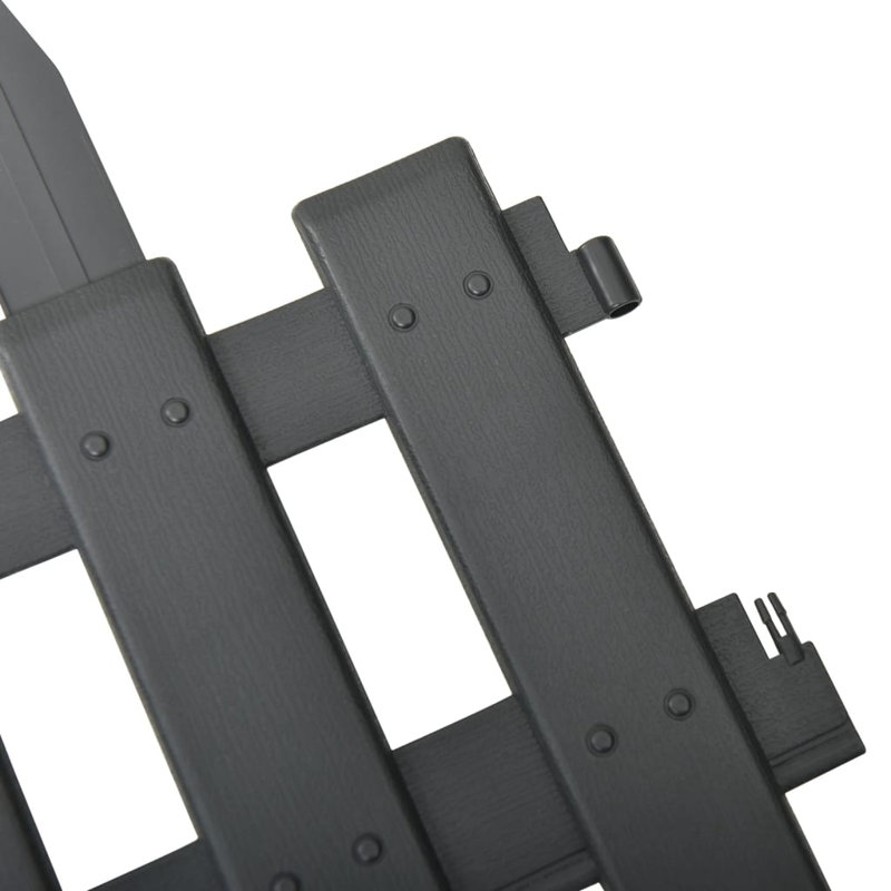 Bordures de jardin vidaXL 25 pièces anthracite 32,8 pi PP