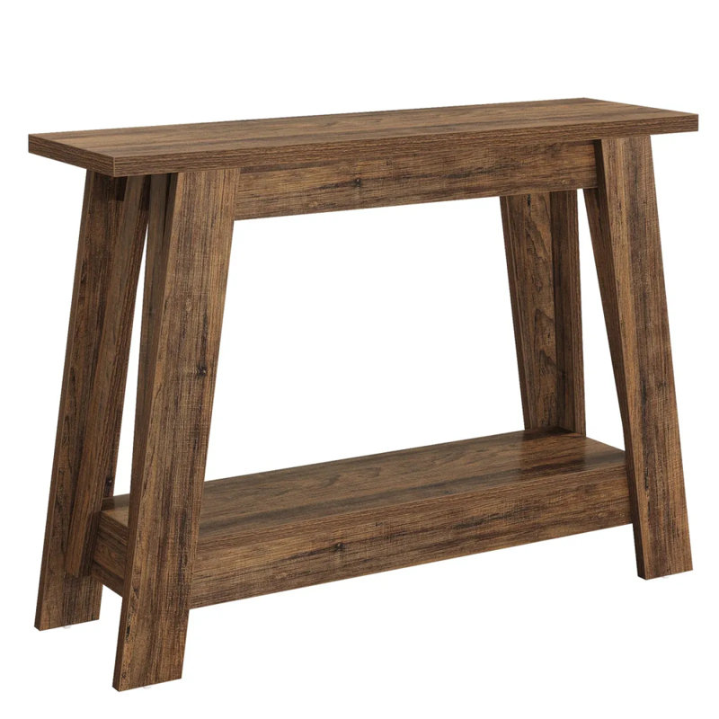 Rustic Console Table,2-Tier Entryway Table,Narrow Sofa Table