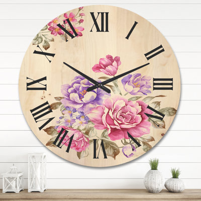 Horloge murale Bouquet de fleurs I