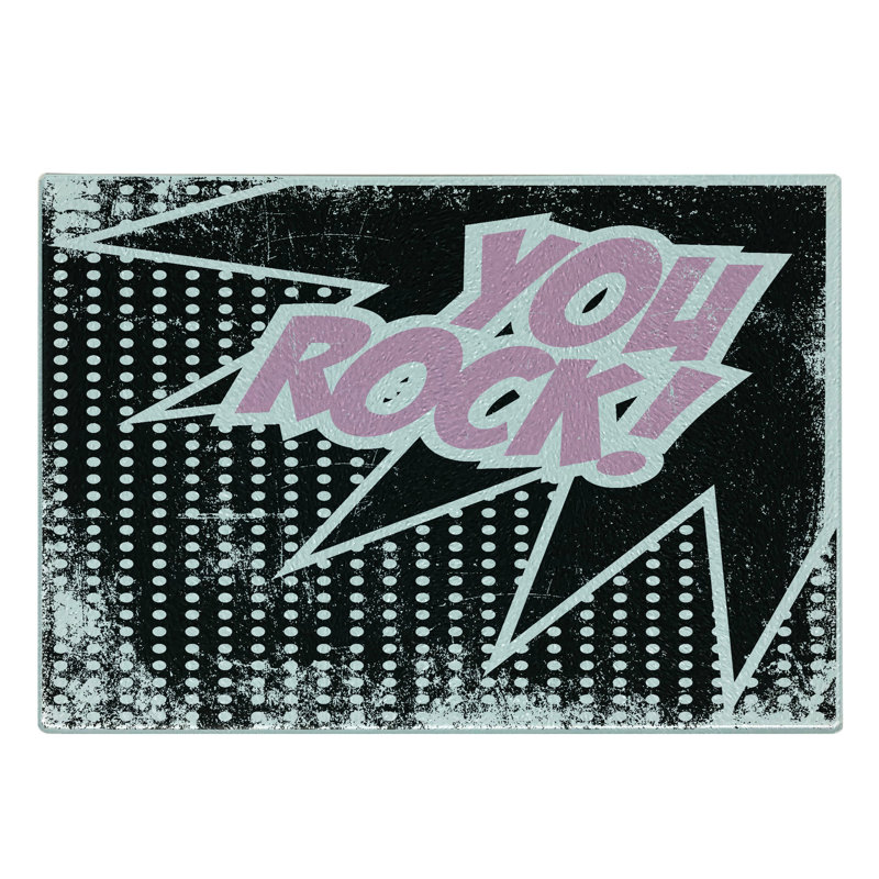 Planche à découper en verre trempé Ambesonne You Rock